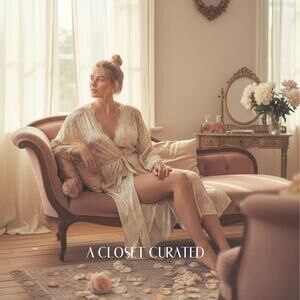 Vintage California Dynasty Expressions Floral Nightgown & Robe Set Medium